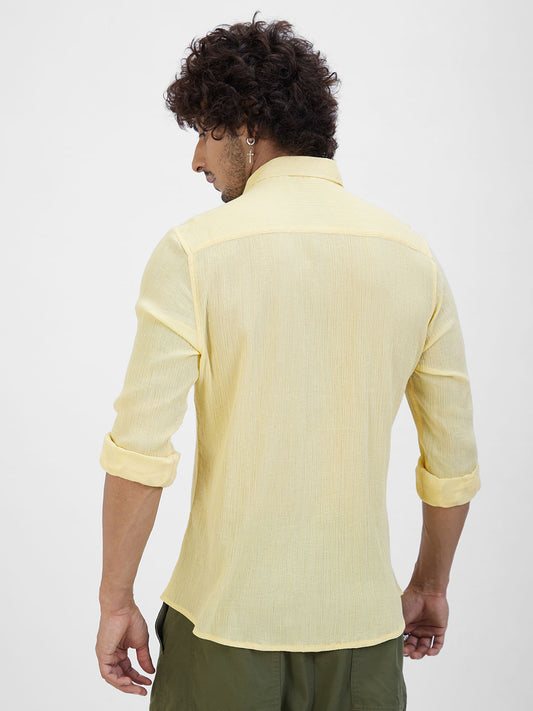 Yellow Crepe Shirt