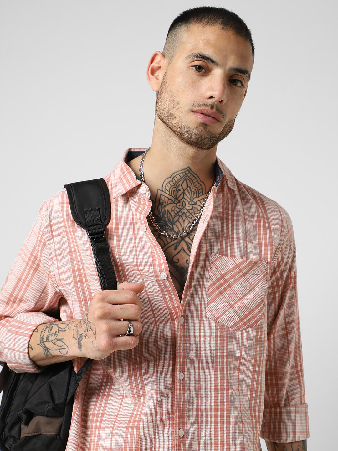 Pink Tiny Checkered Shirt
