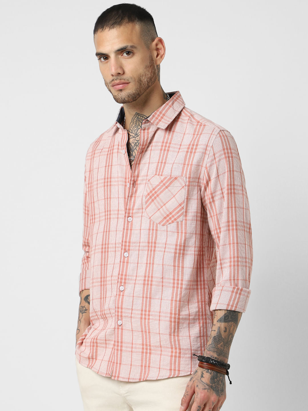 Pink Tiny Checkered Shirt