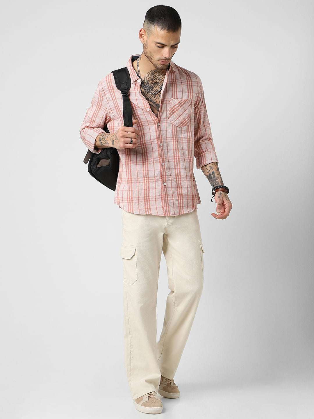 Pink Tiny Checkered Shirt