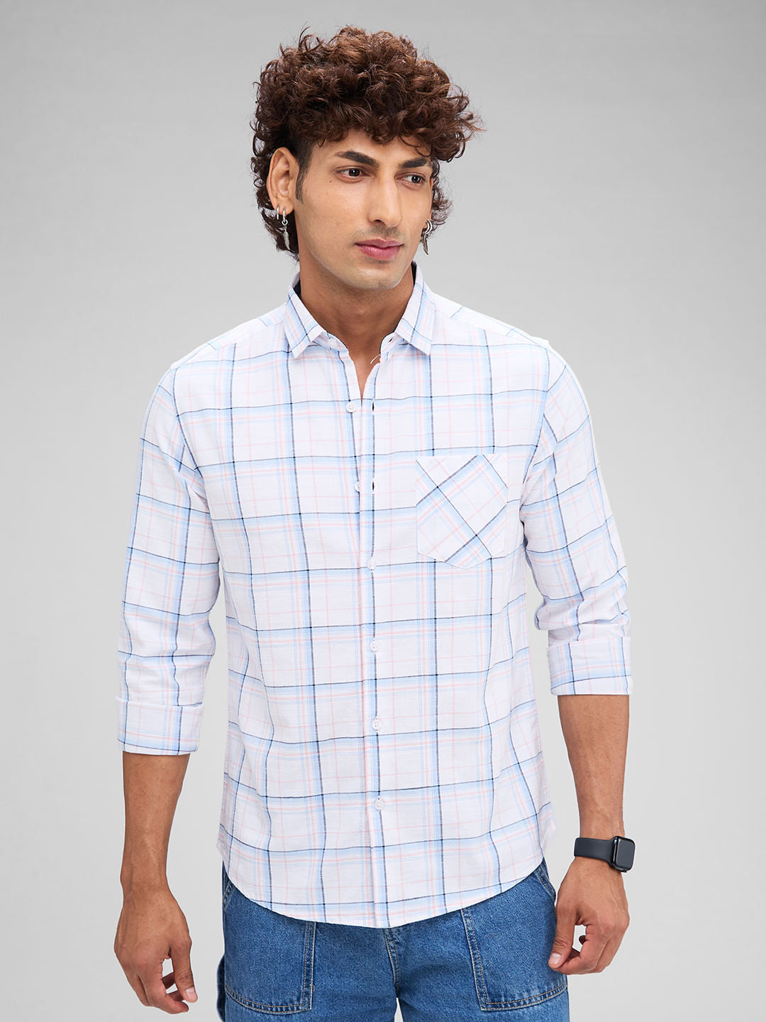 White Checkered Shirt