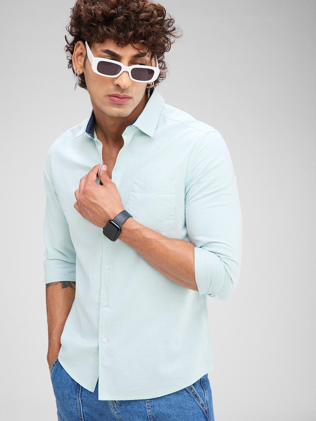 Aqua Solid Shirt