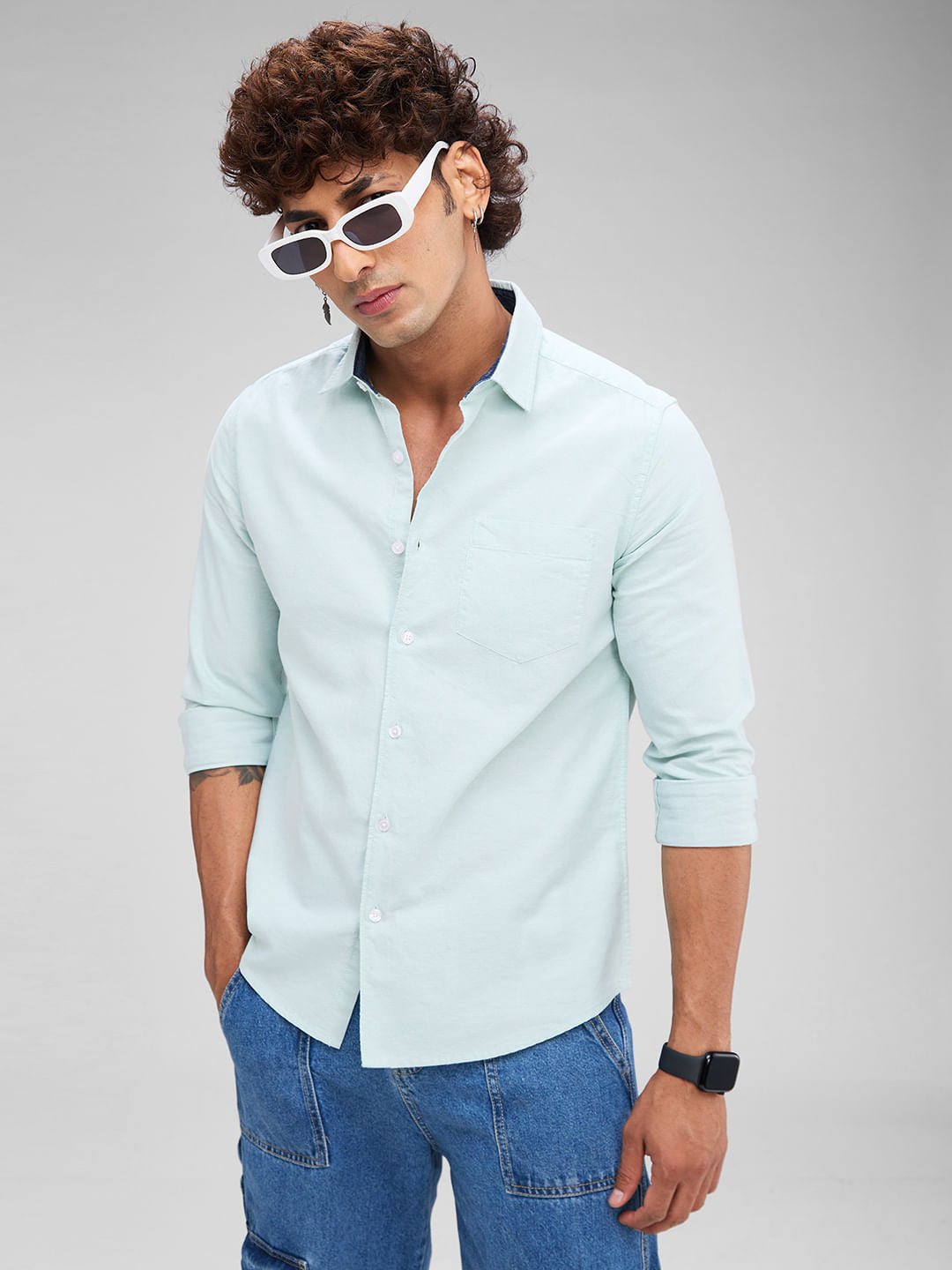 Aqua Solid Shirt