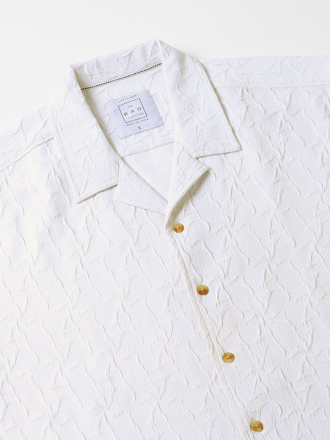 Premium White Jacquard Oversized Shirt