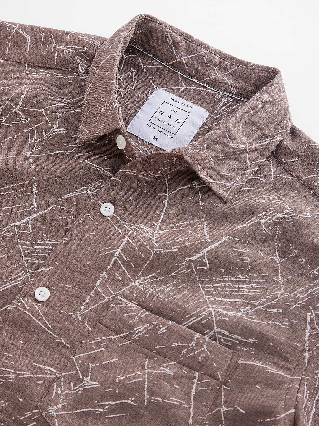 Brunette Stroke Splash Crinkled Shirt