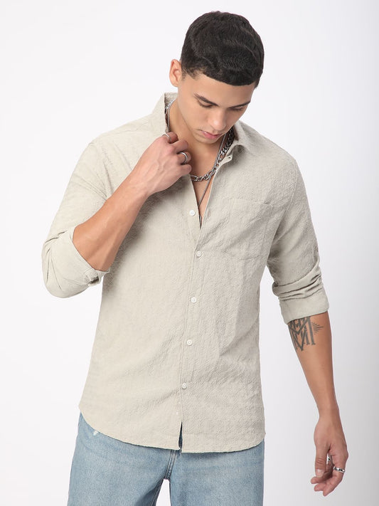 Grey Jacquard Shirt