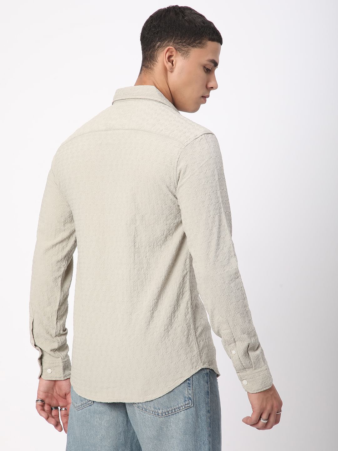 Grey Jacquard Shirt