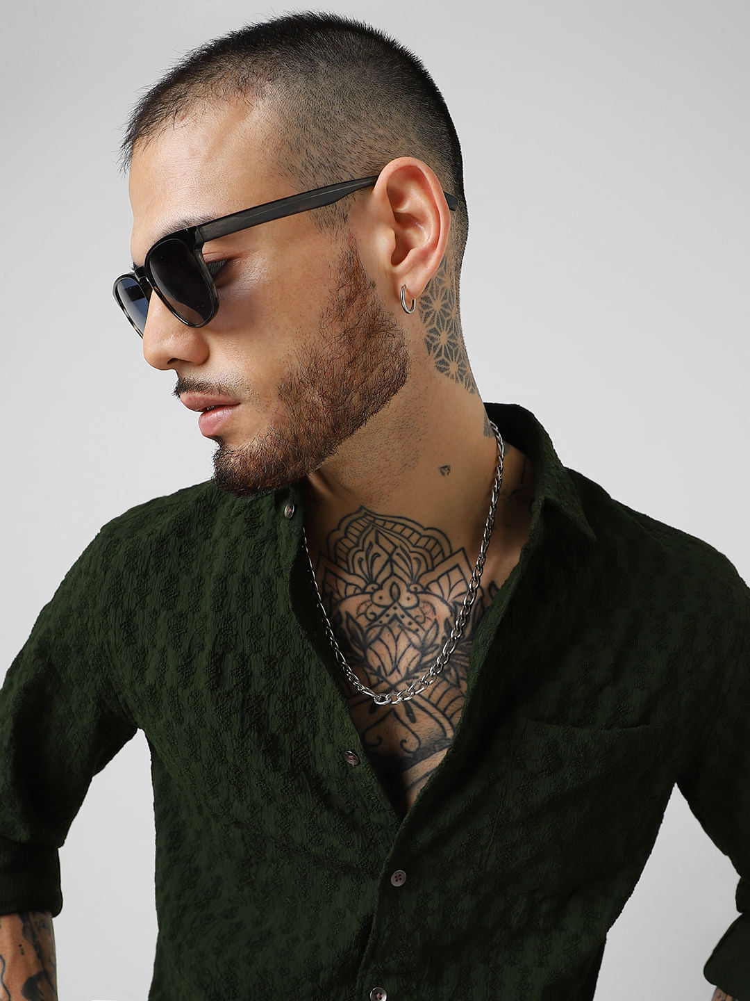 British Green Jacquard Shirt