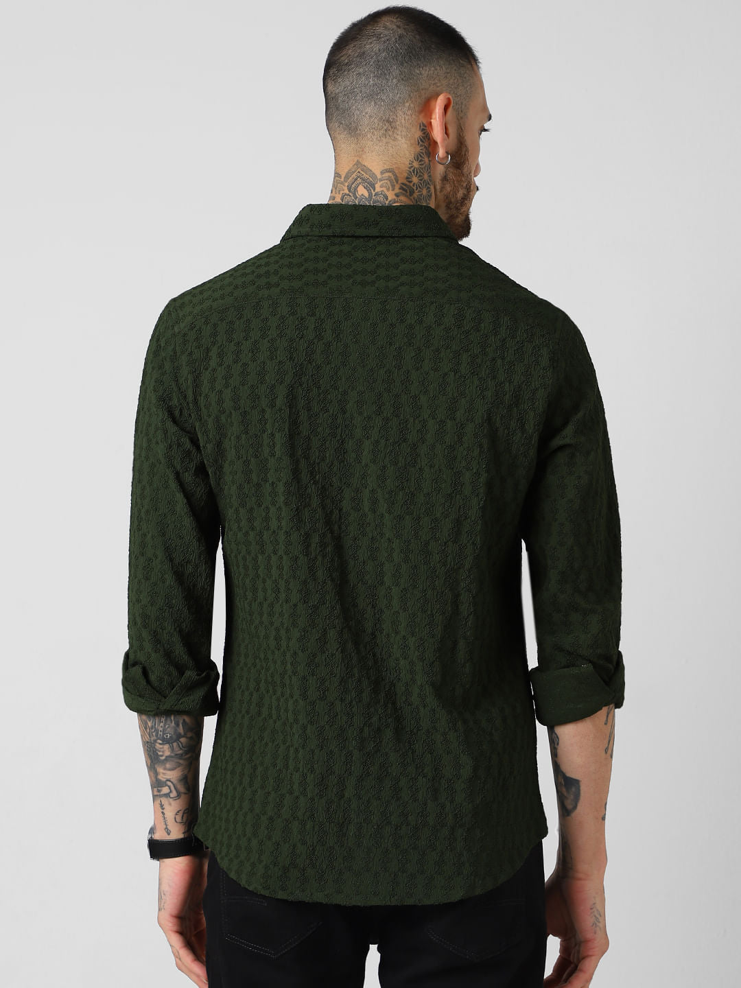British Green Jacquard Shirt