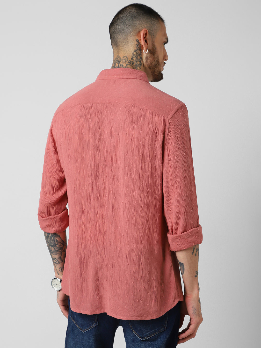 Blush Pink Dobby Shirt