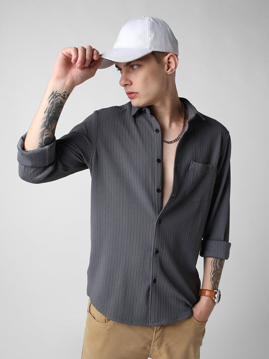 Anchor Grey Textured Shirt