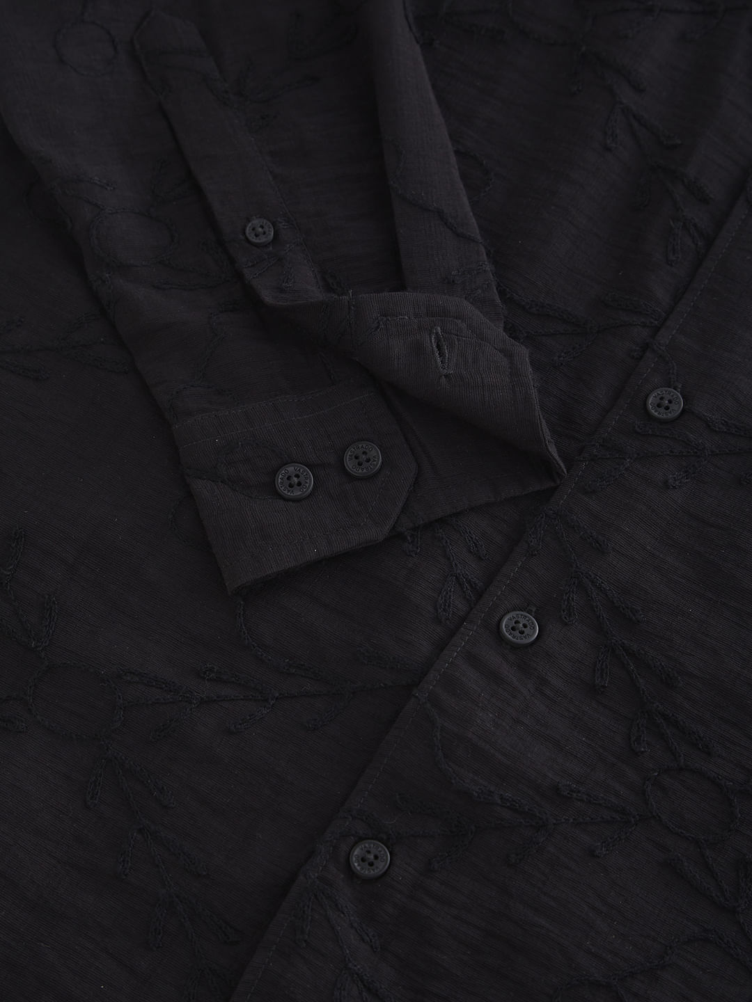 Classic Black Embroidered Shirt
