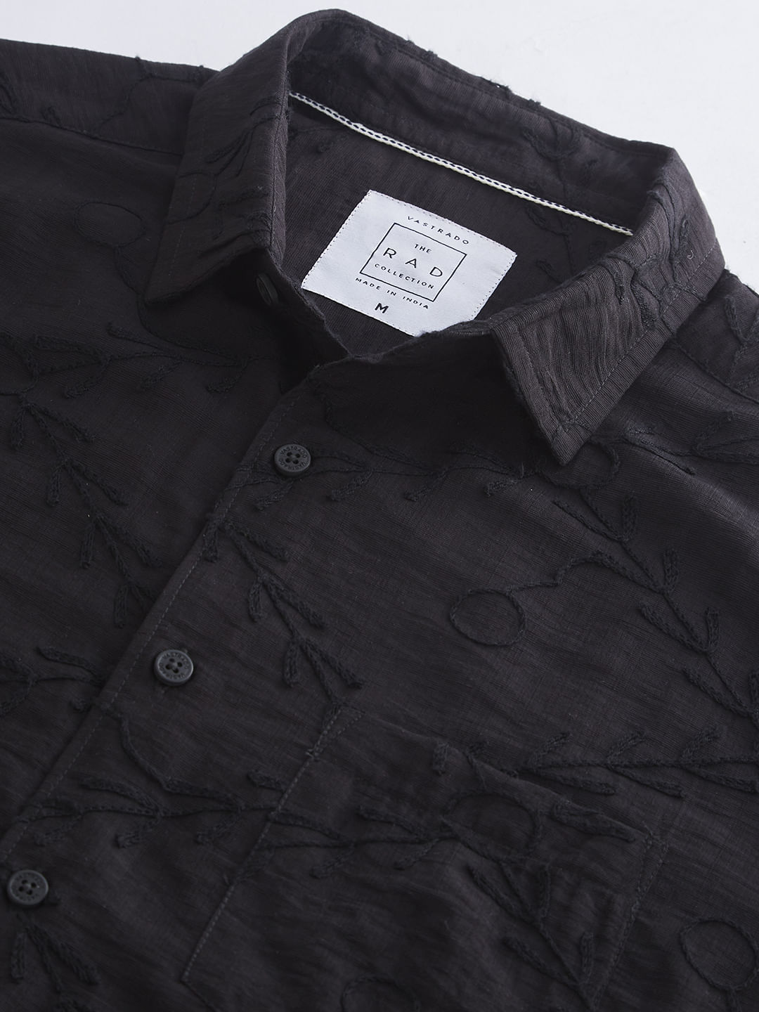 Classic Black Embroidered Shirt