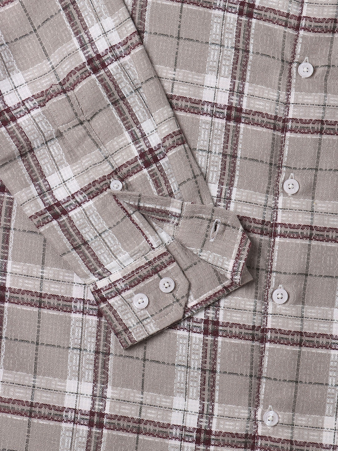 Multicolour Jacquard Checkered Shirt