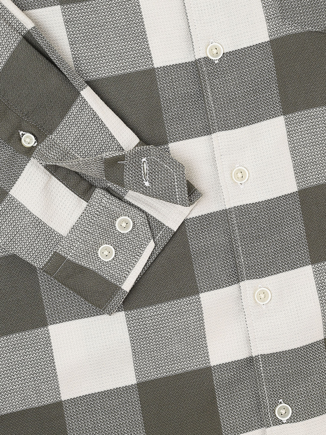 Box Checks Olive Shirt