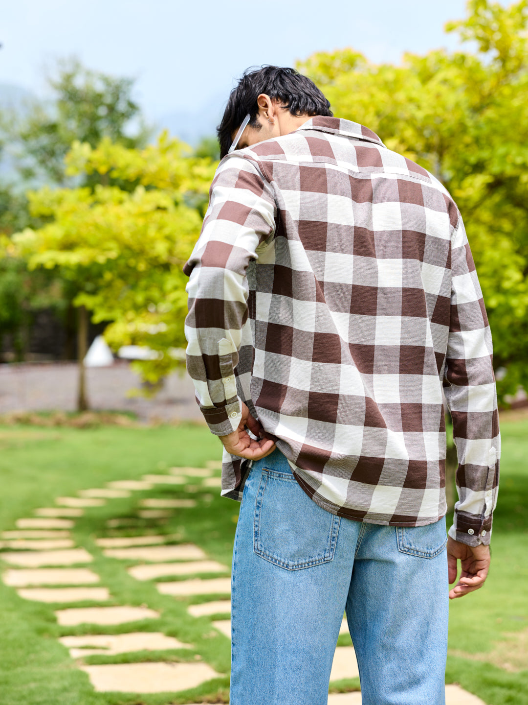 Brown & Ivory Box Checkered Shirt
