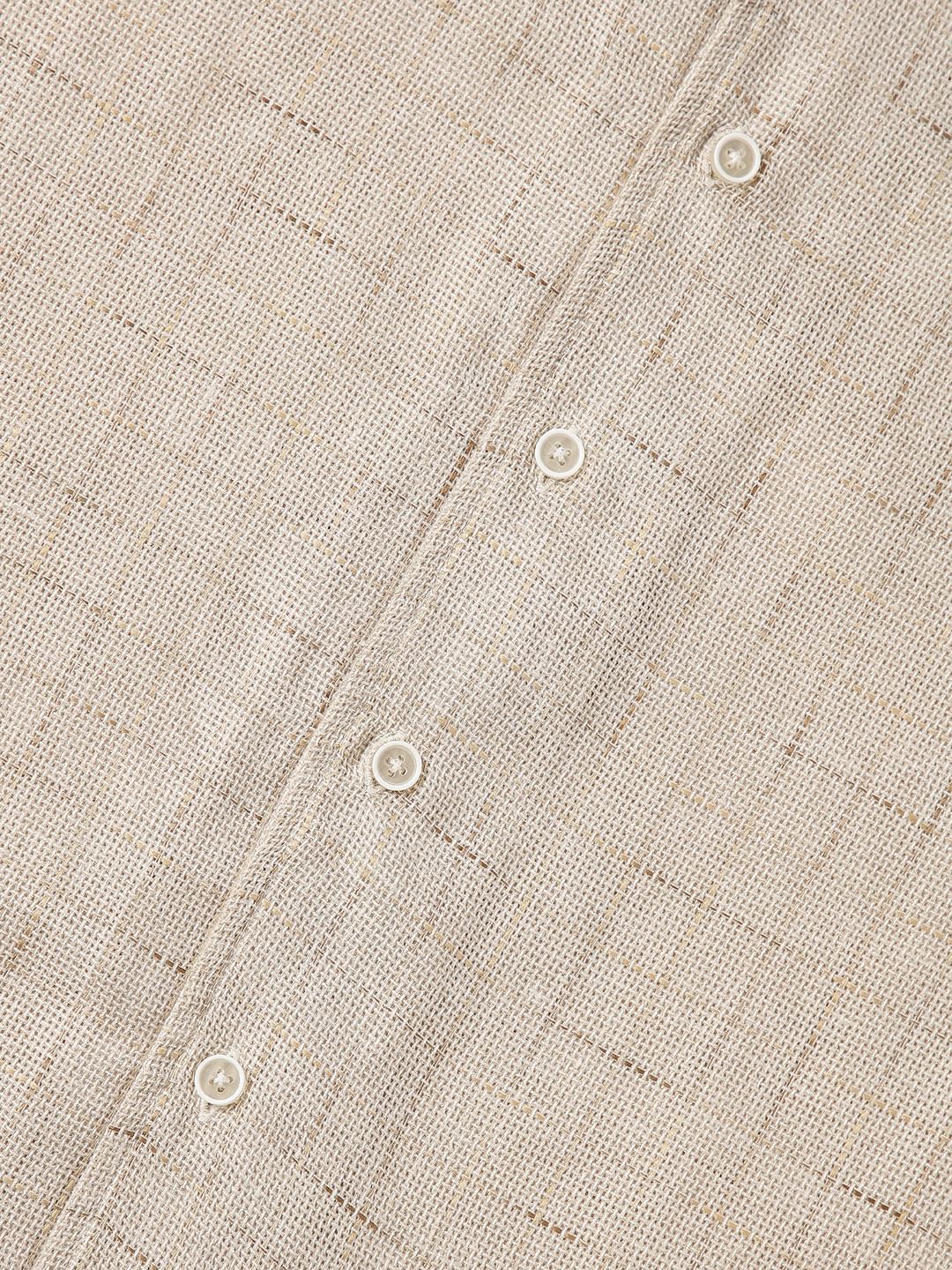 Timeless Beige Jute Oversized Shirt