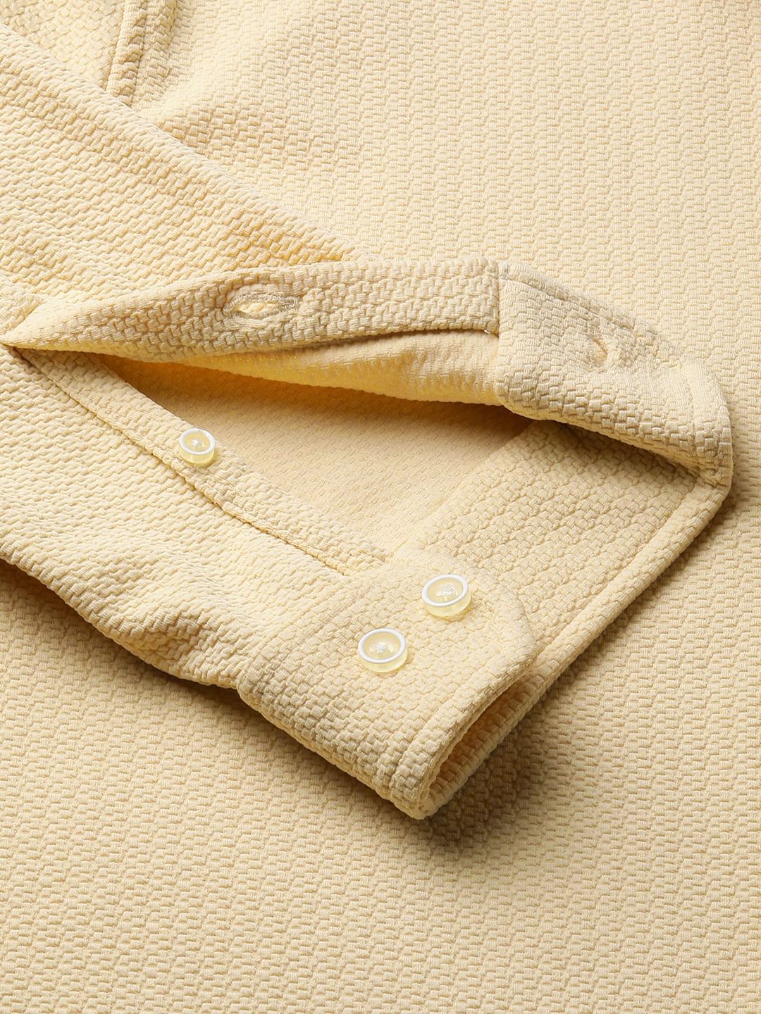 Meticulous Light Beige Jacquard Shirt