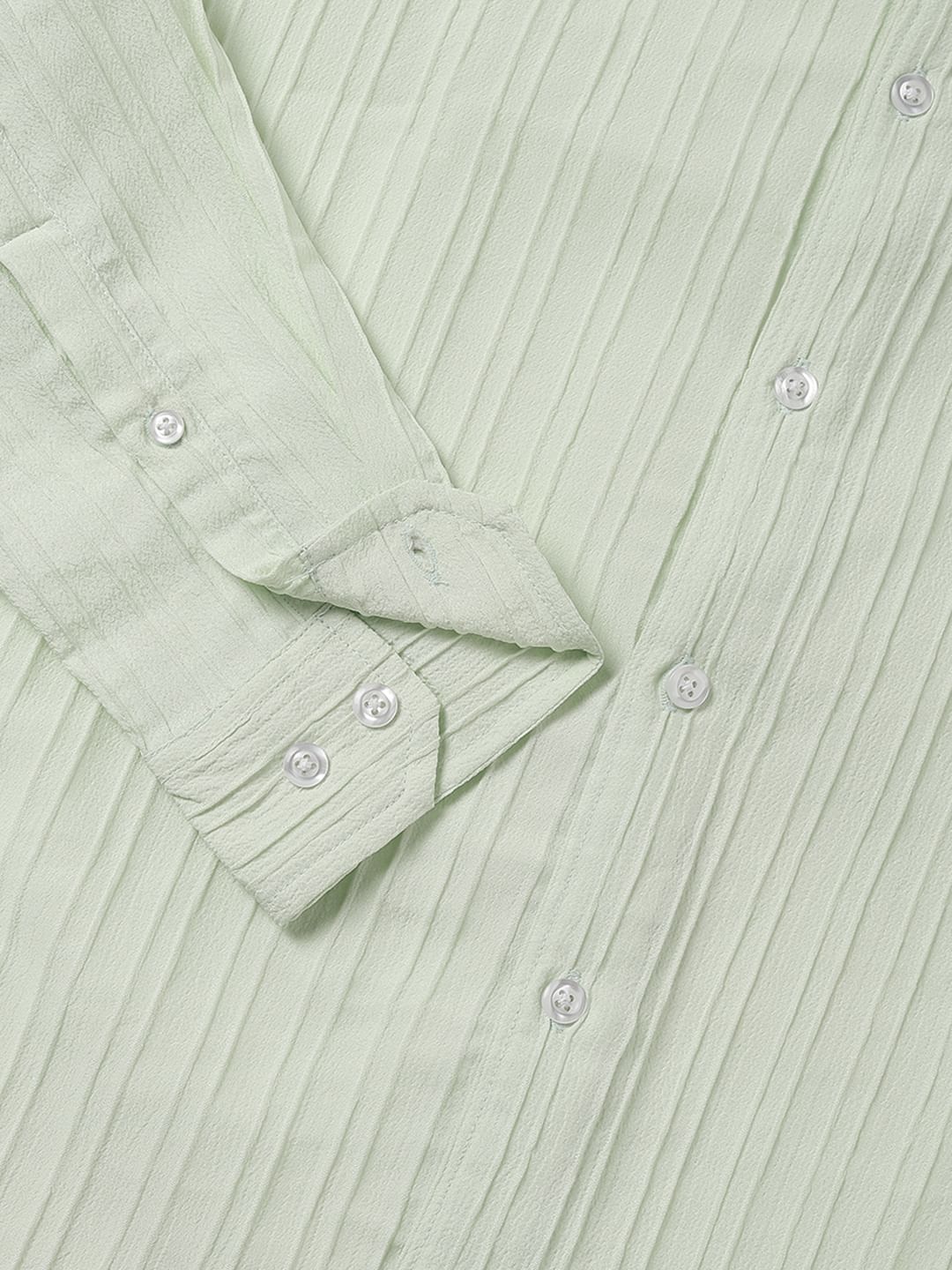 Neon Green Textured Line Shirt