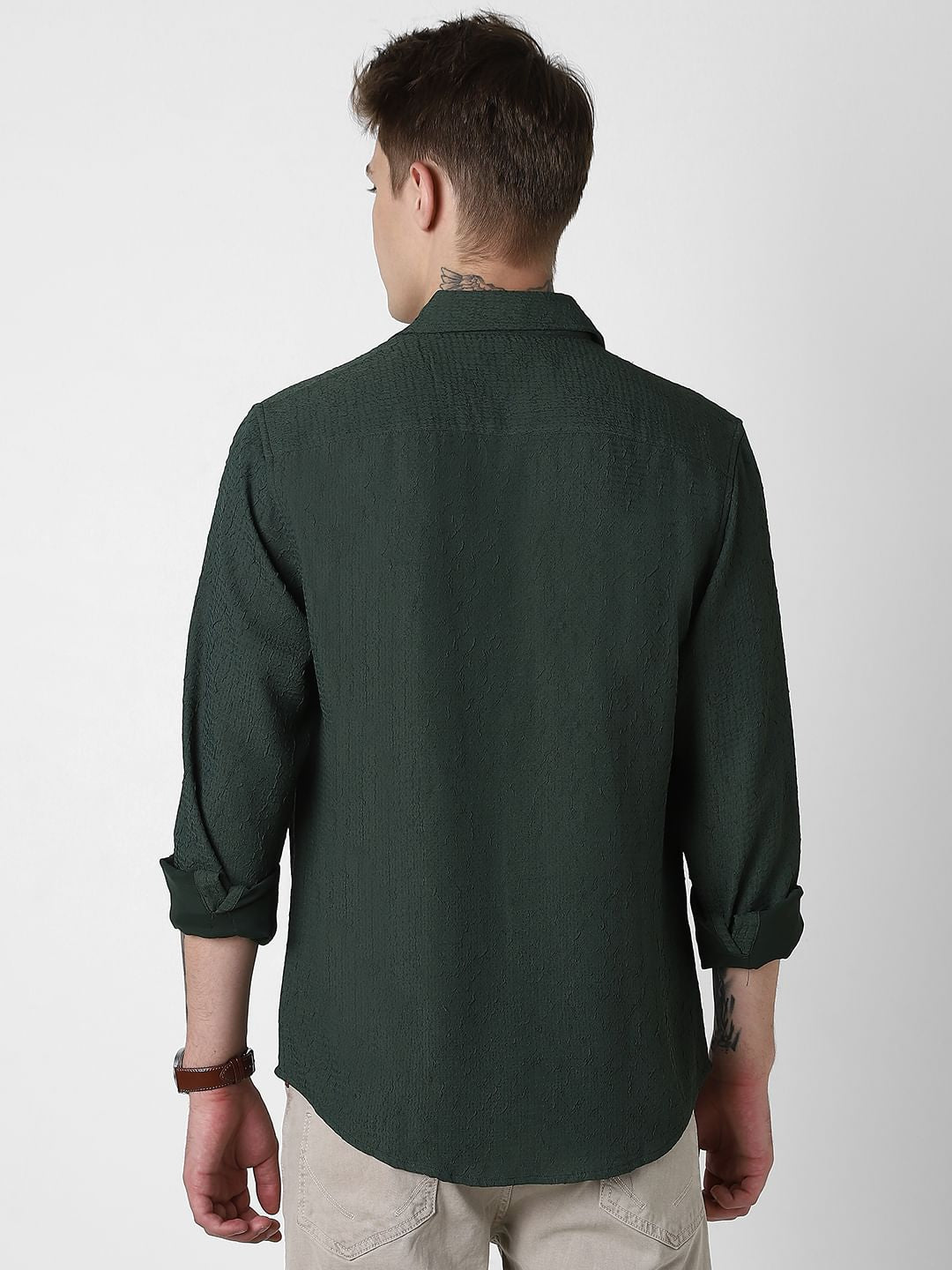 Sacramento Green Textured Shirt