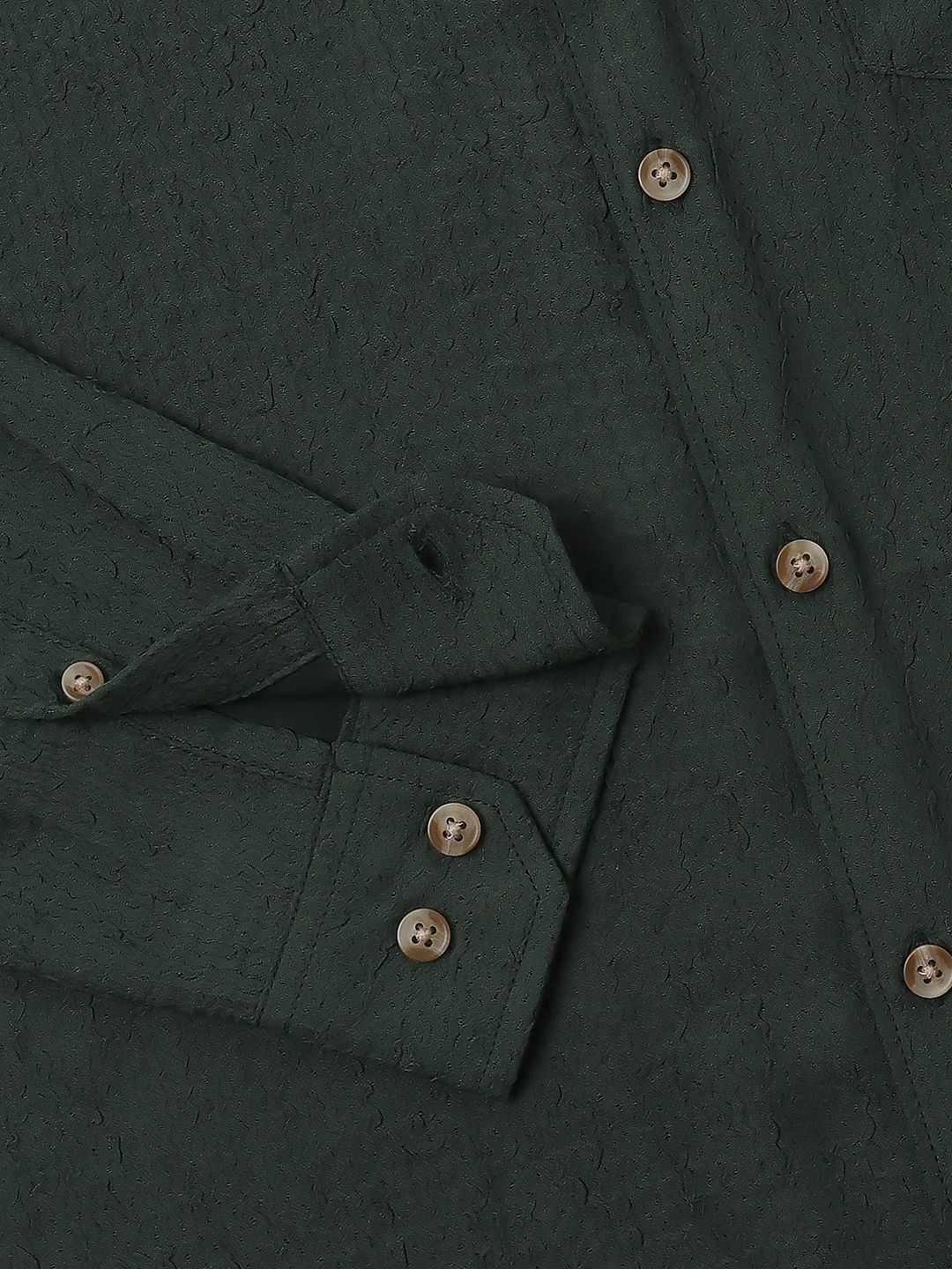 Sacramento Green Textured Shirt