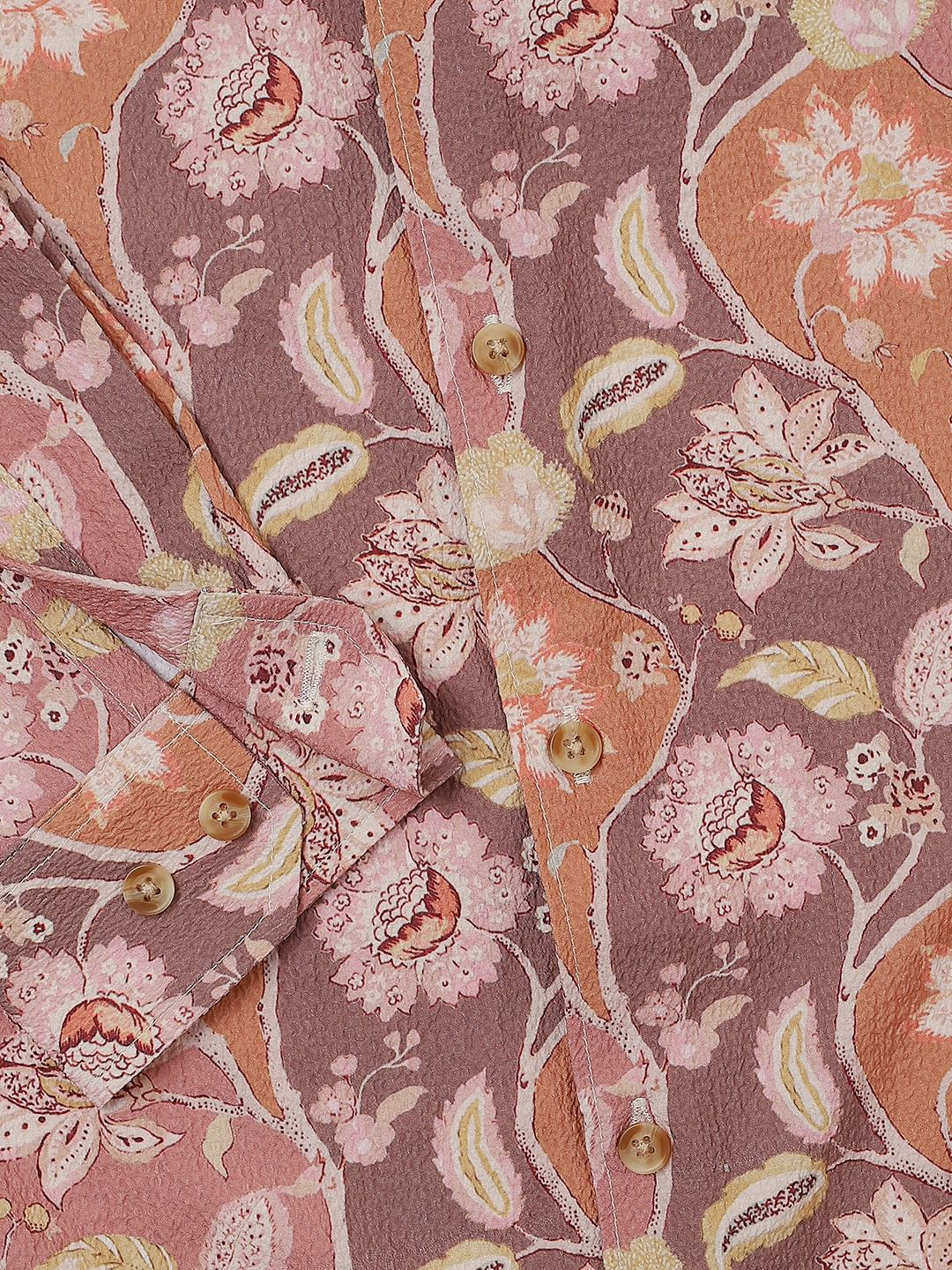 Bloomy Dendritic Multicolour Creased Shirt