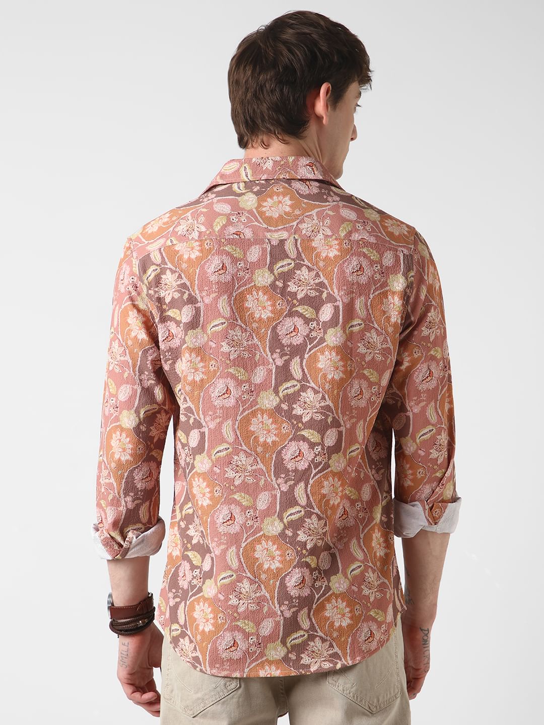 Bloomy Dendritic Multicolour Creased Shirt