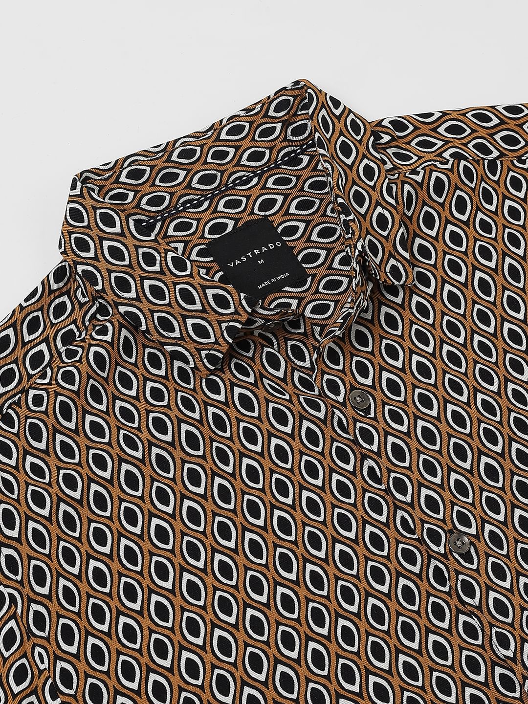 Brown Ikat Printed Shirt