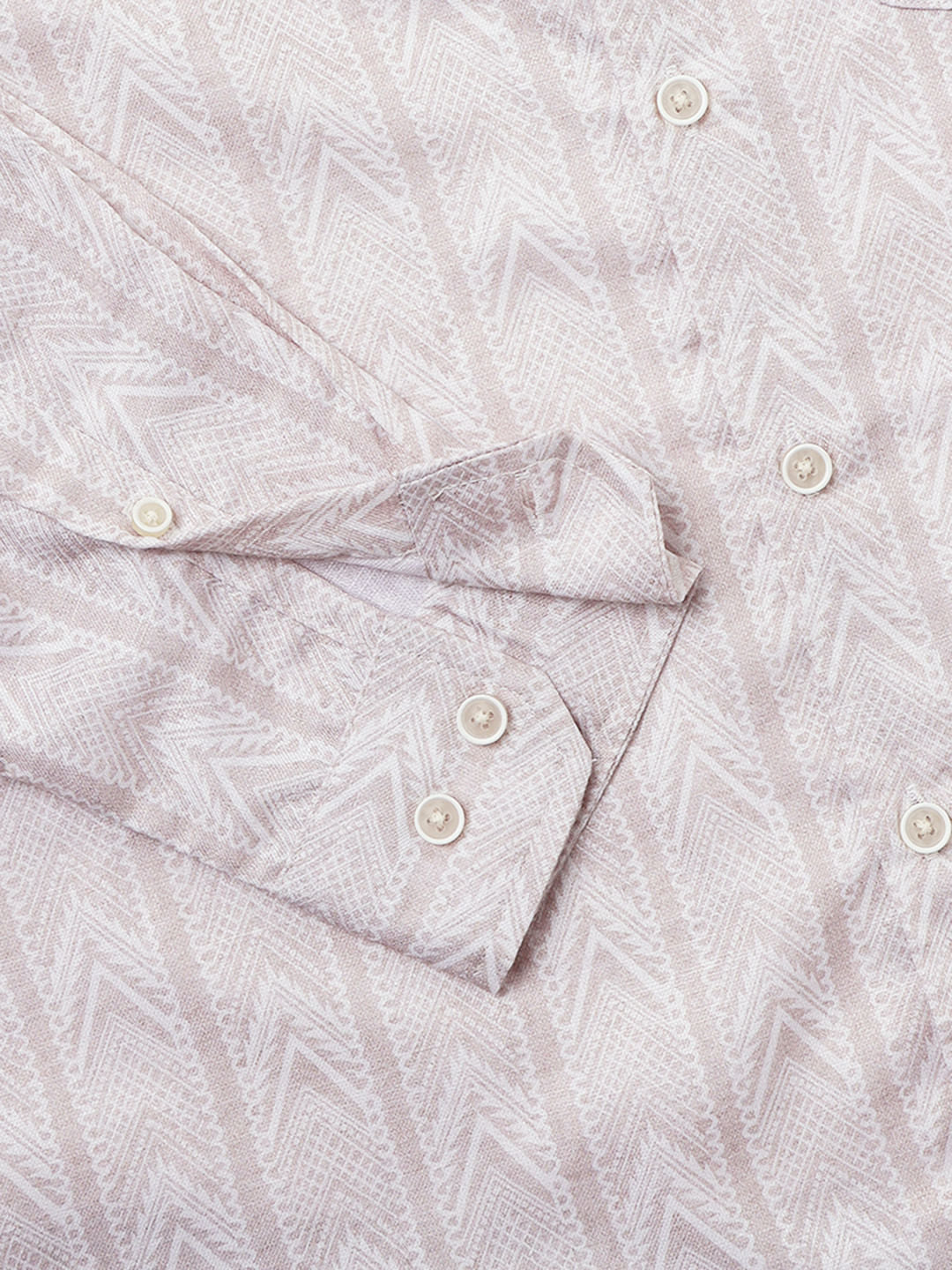Picturesque Beige Printed Shirt