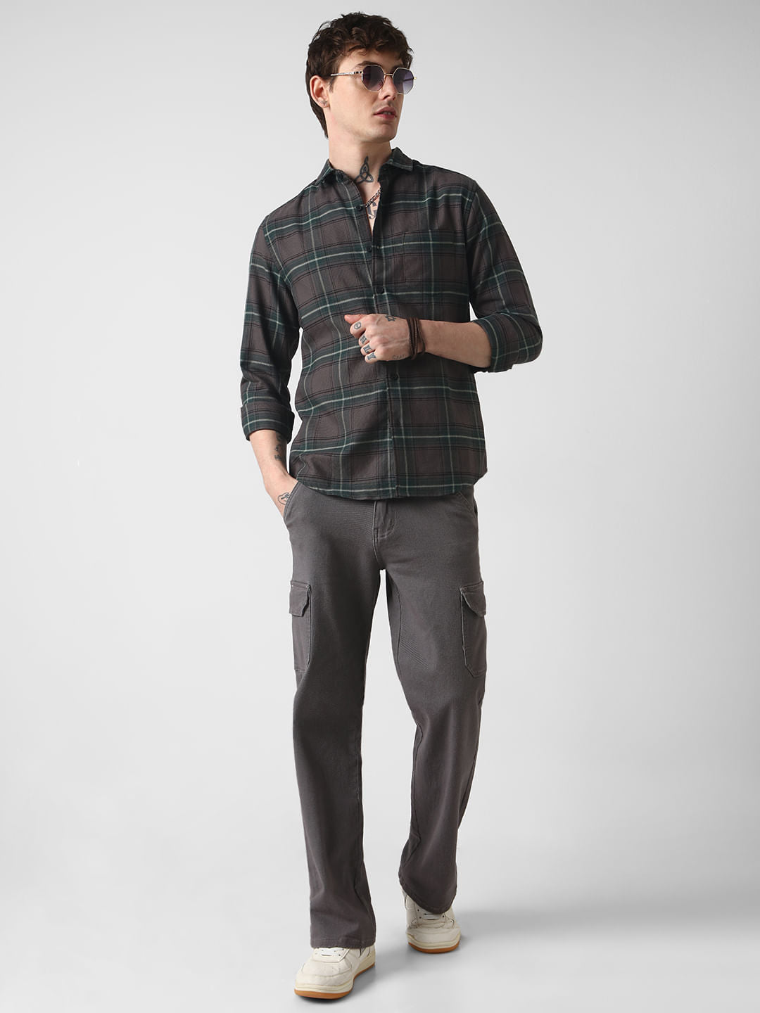 Premium Giza Cotton Multicolour Tartan Checked Shirt
