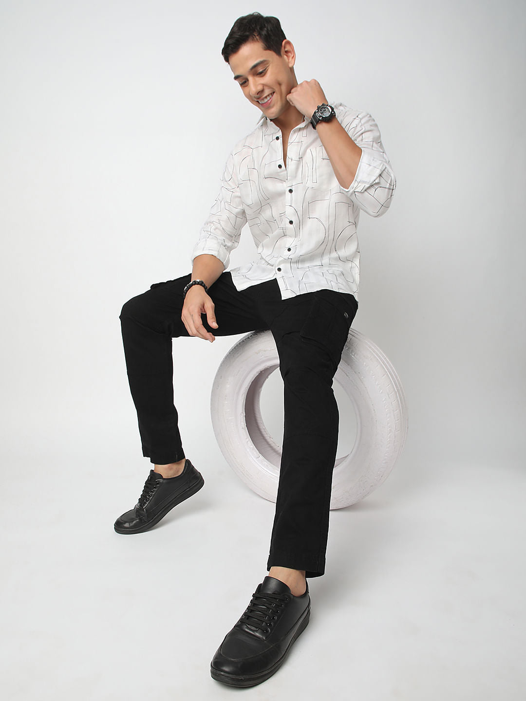 Quirky White Printed Shirt