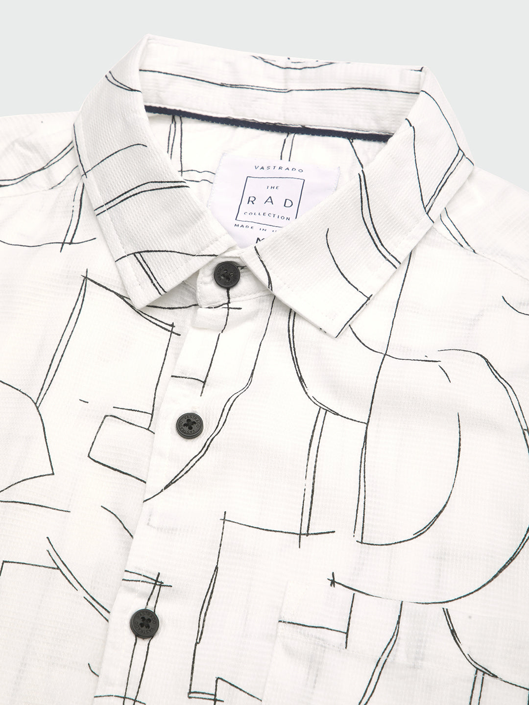 Offbeat Abstract Printed White Shirt