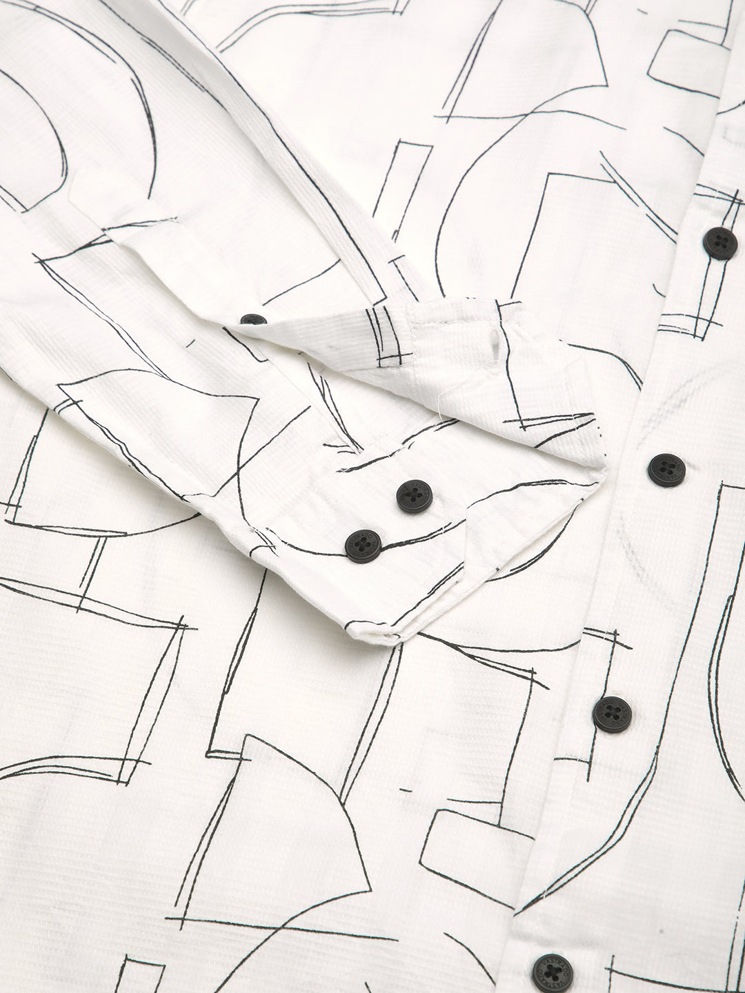 Offbeat Abstract Printed White Shirt