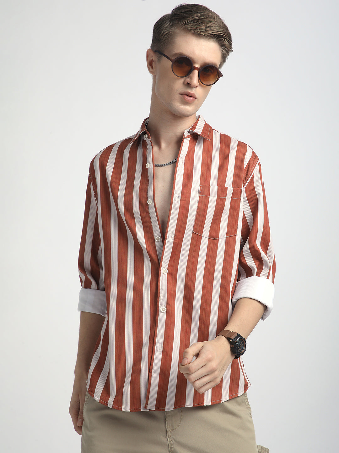 Crimson Red Luxe Jacquard Shirt