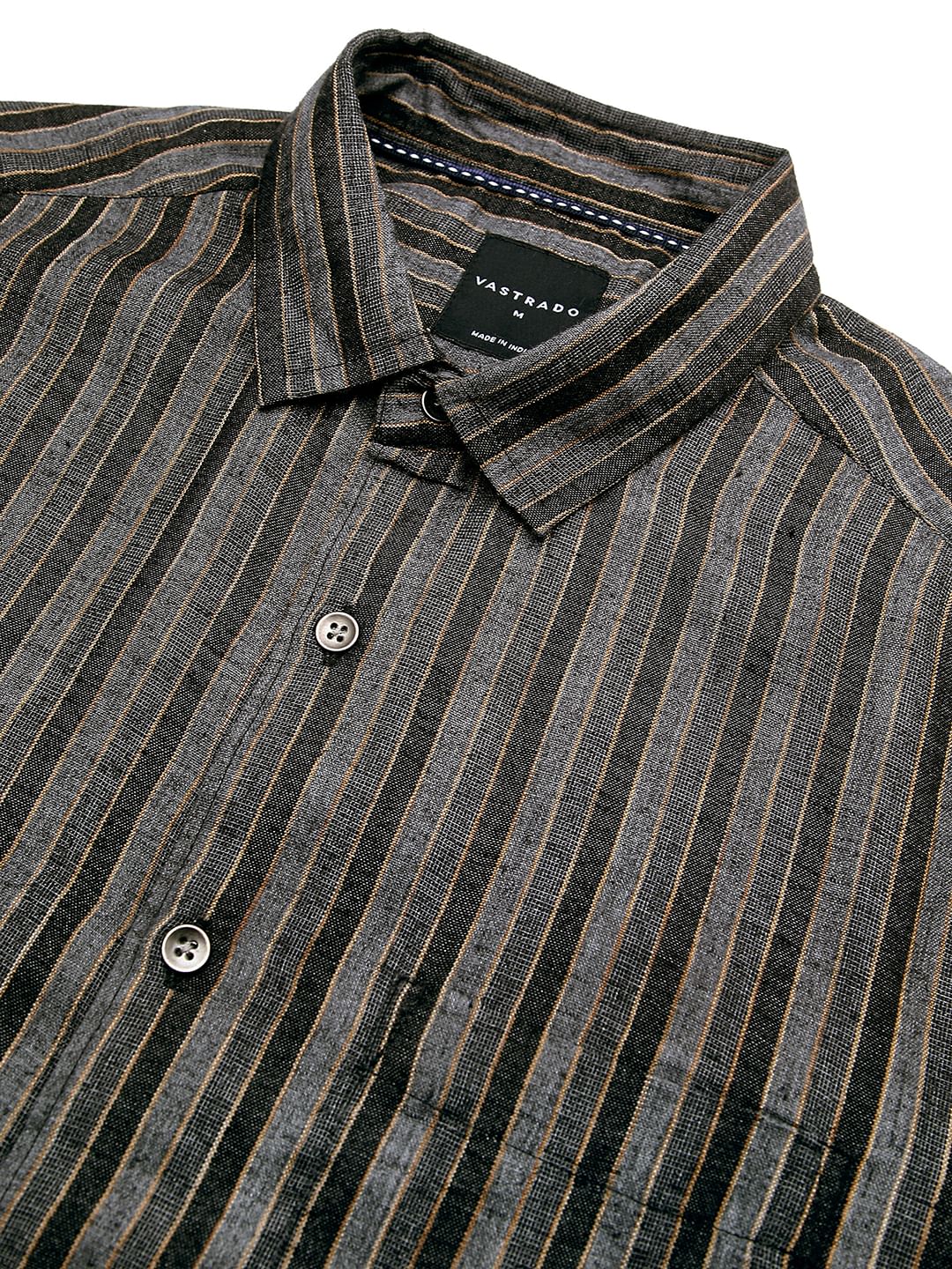 Debonair Black & Grey Streaky Striped Shirt