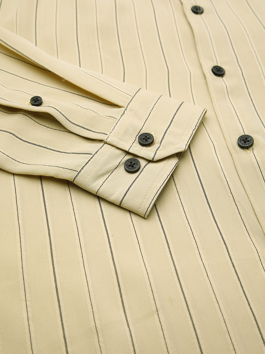 Elegant Mud Yellow Line Striped Shirt