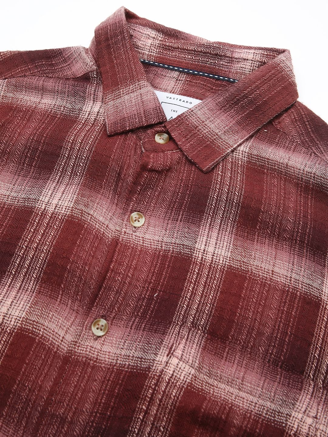 Premium Cotton Burnt Maroon Flannel Checkered Shirt