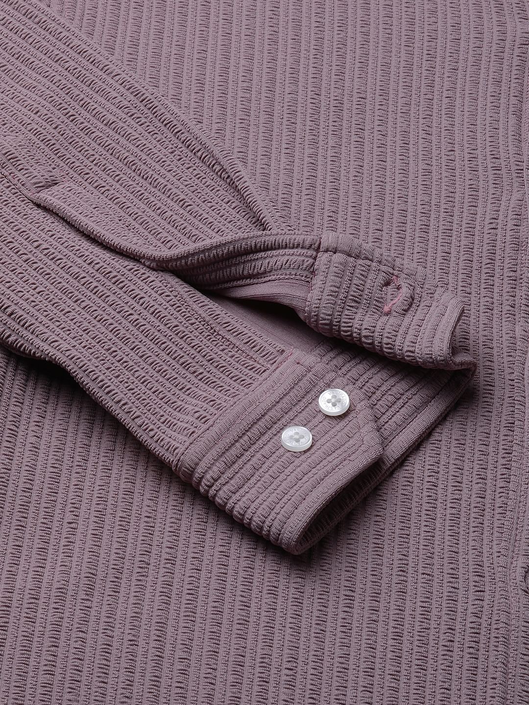 Refined Mauve Jacquard Shirt