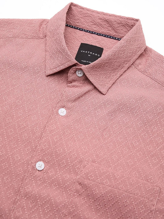 Georgia Peach Diamond Jacquard Shirt