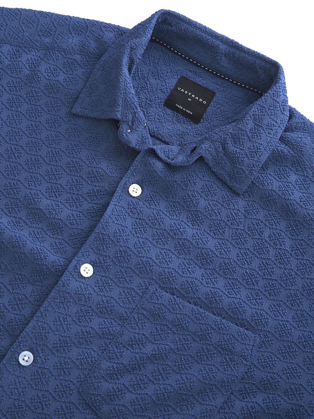 Prussian Blue Jacquard Shirt