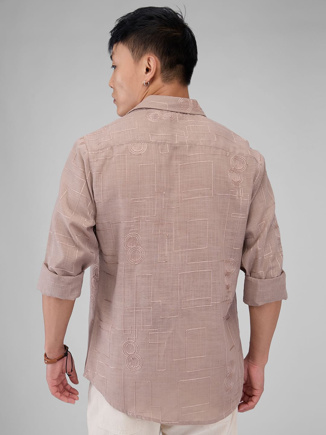 Chilean Pink Intricate Embroidered Shirt