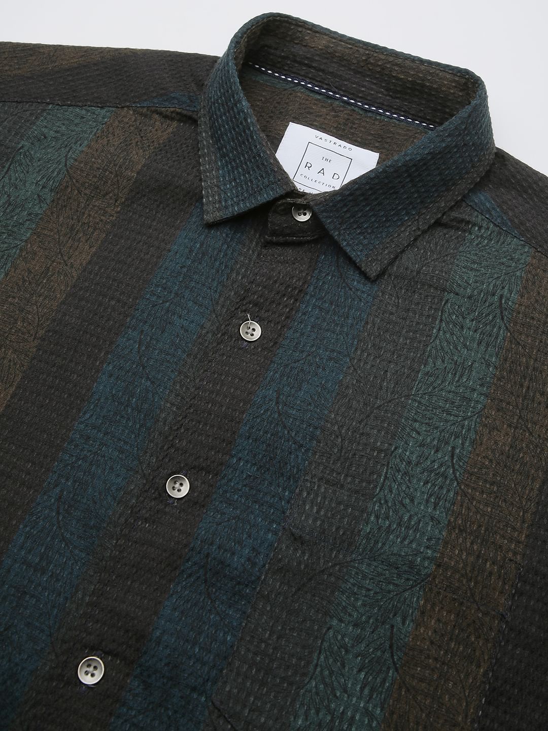 Waffle Multicolour Abstract Textured Shirt