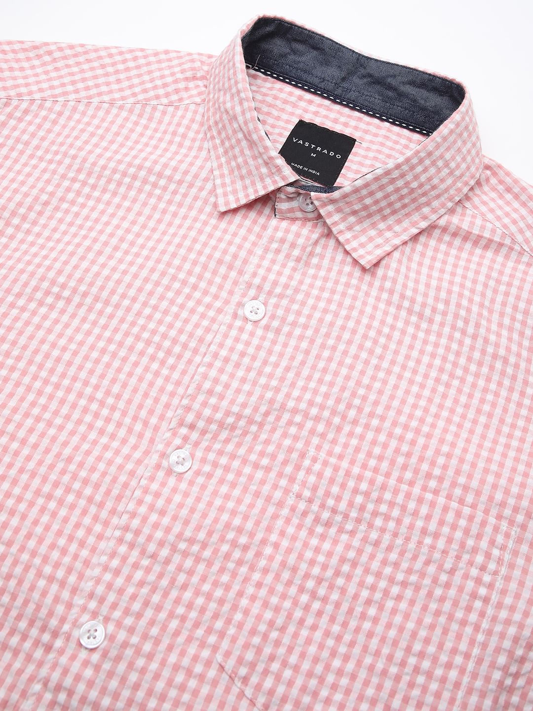 Tiny Checkered Pink Seersucker Shirt