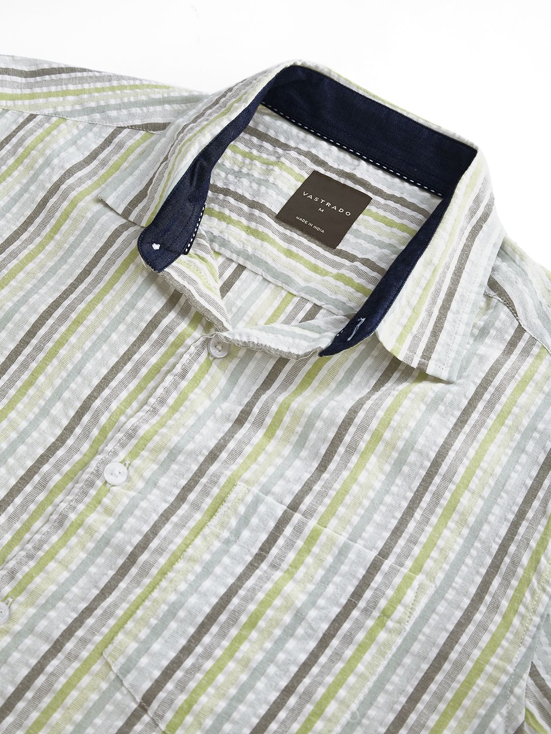 Multicolour Striped Seersucker Shirt