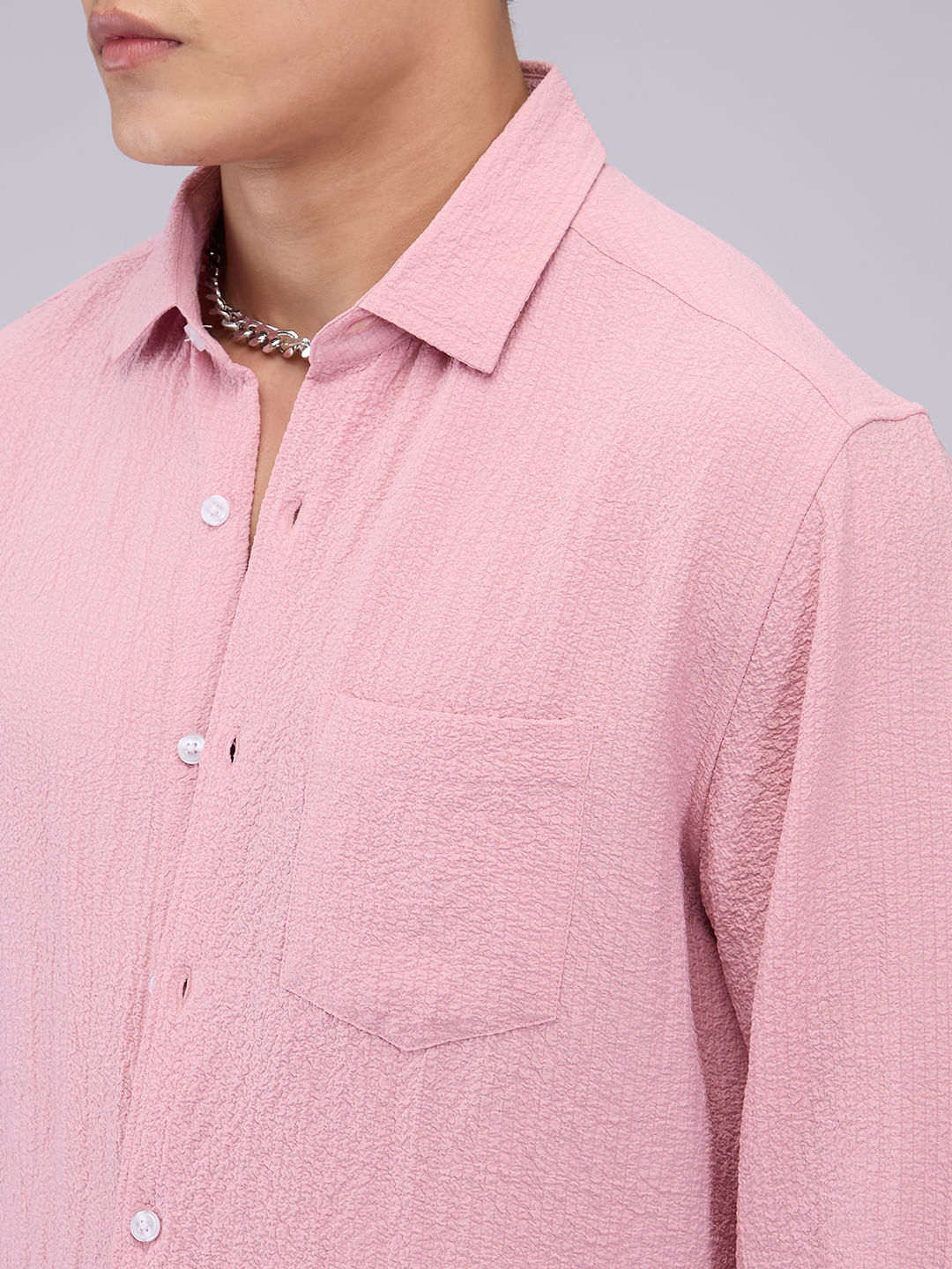 Flamingo Pink Creased Shirt