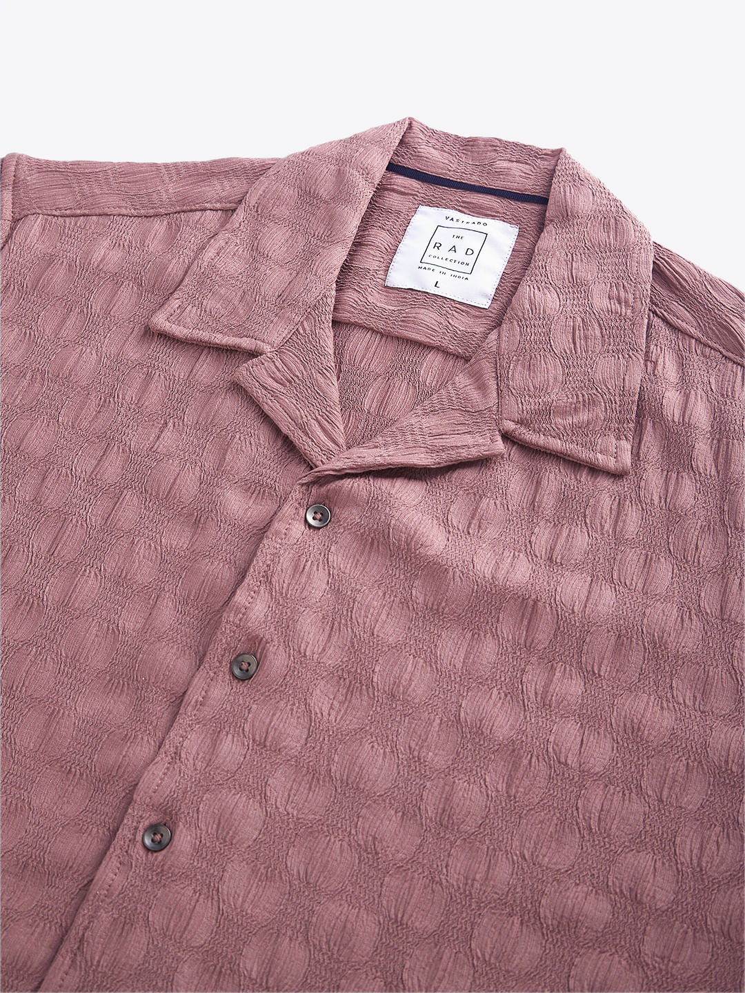 Rouge Pink Crepe Crinkled Oversized Shirt