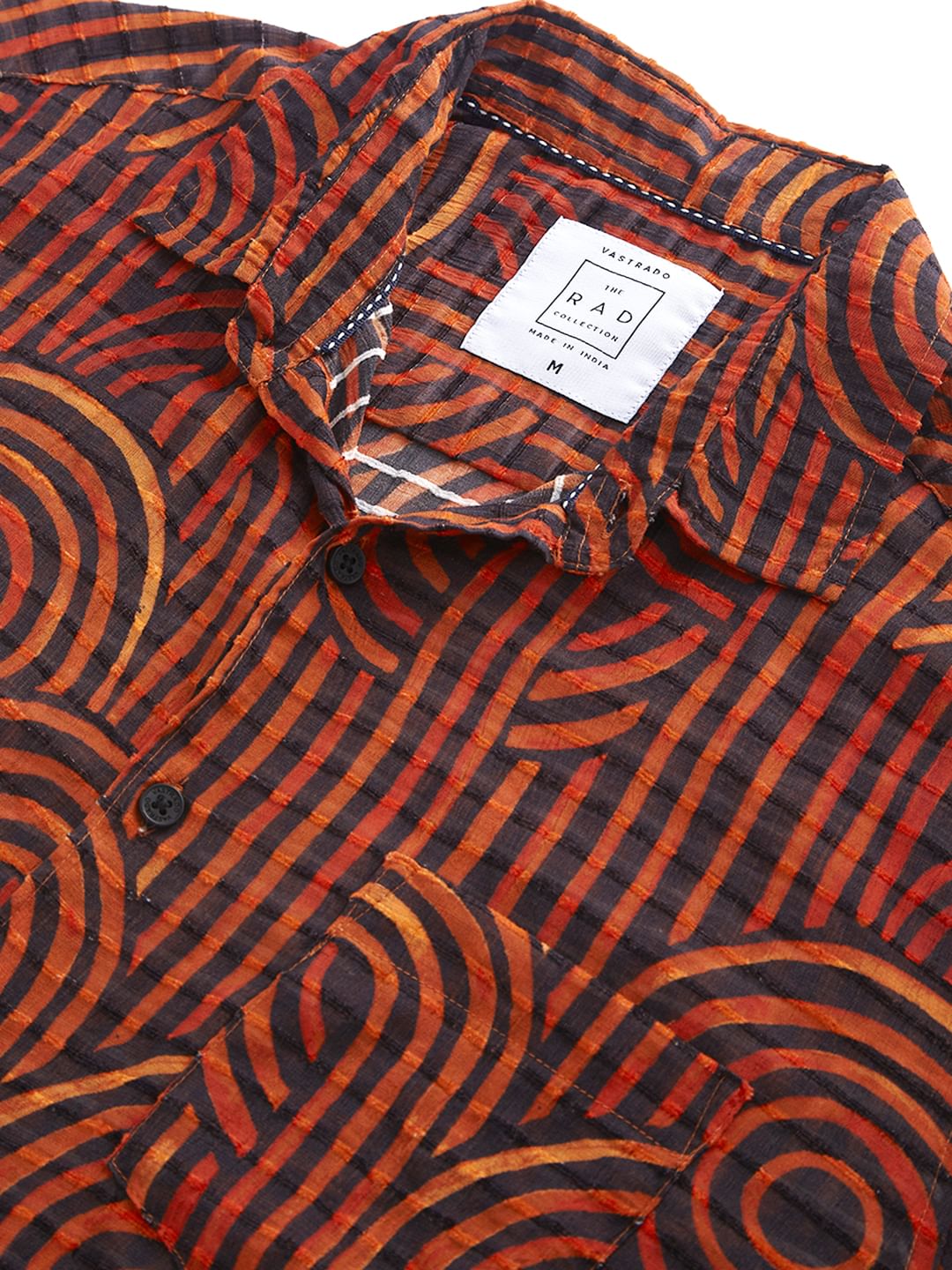 Phantasm Black Horizontal Dobby Striped Shirt