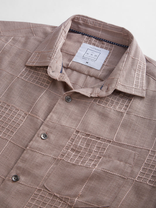 Chilean Pink Square Embroidered Shirt