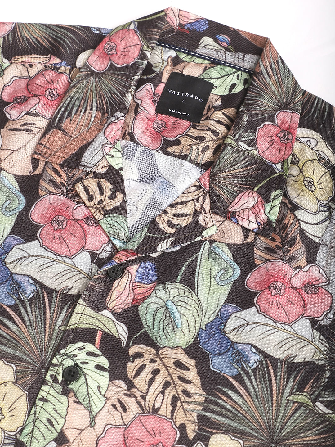 Multicolour Tropical Printed Oversized Shirt