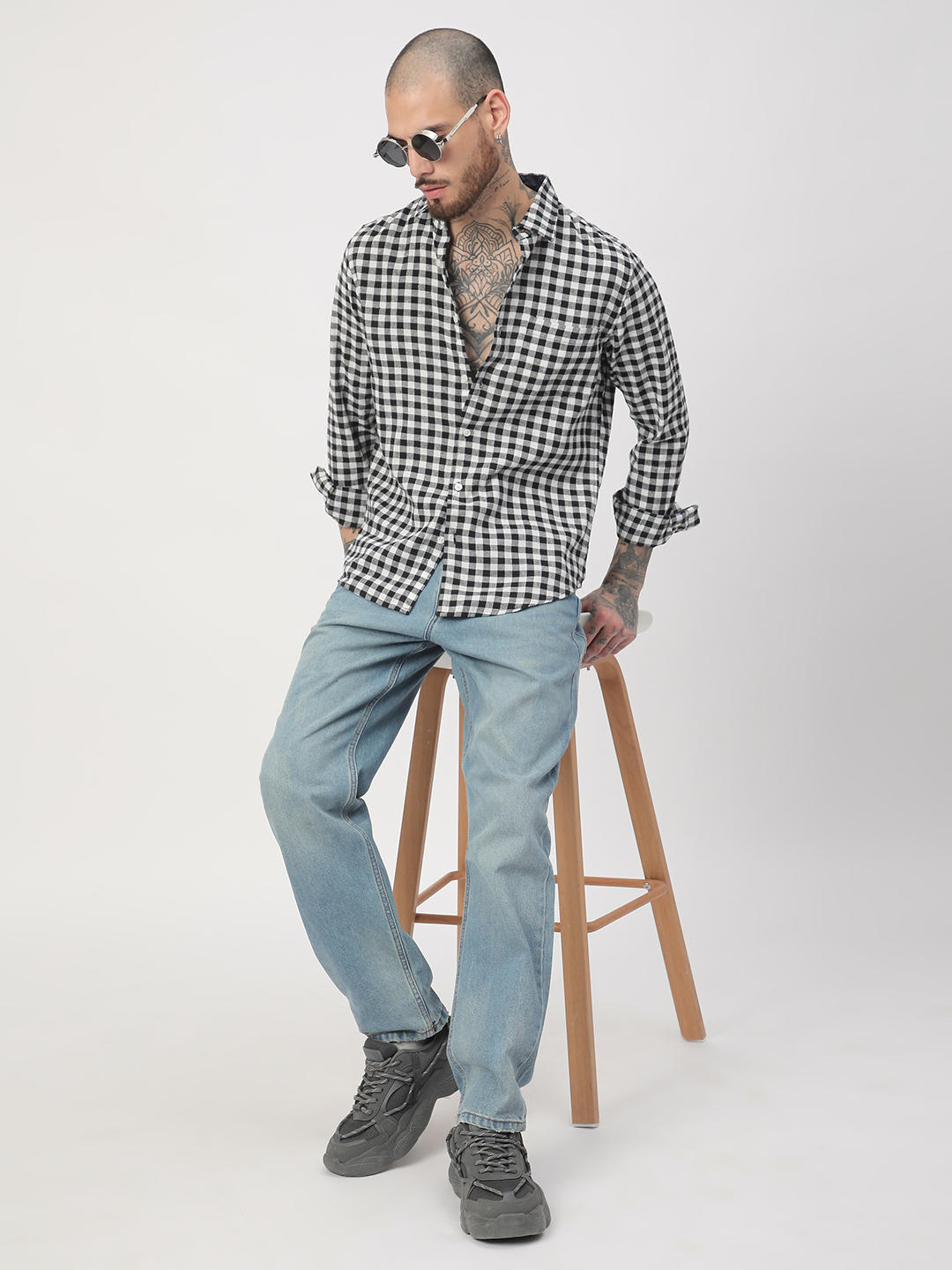 Black & White Checkered Shirt